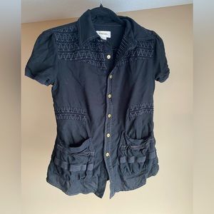 Diesel Textured Short Sleeve Blouse